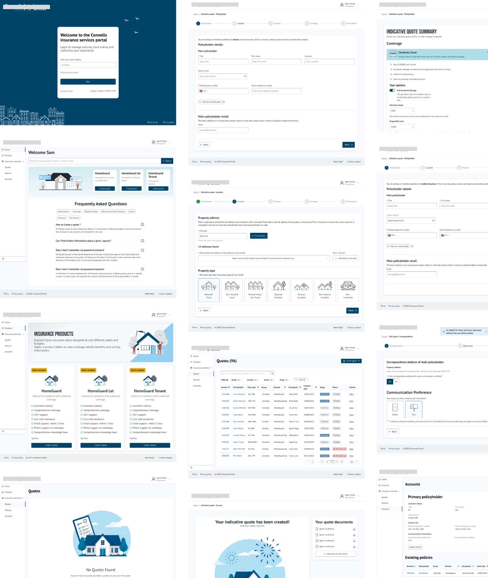 High-fidelity portal mocks