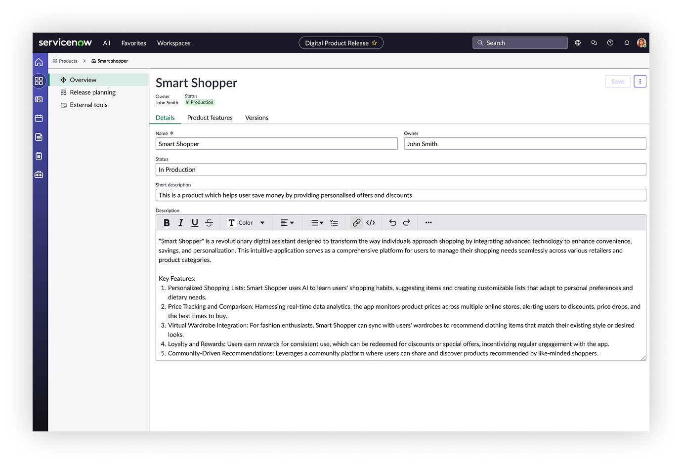 DPR product dashboard — unified release orchestration